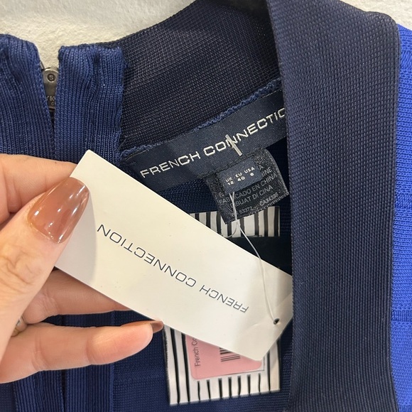 French Connection navy blue bodycon dress size 6 NWT - Picture 3 of 6